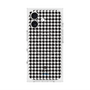 プレミアムスクエアケース with MagSafe［ Houndstooth Pattern Black with LANVIN en Bleu logo- ランバン 千鳥格子柄 ブラック ］
