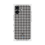 プレミアムスクエアケース with MagSafe［ Houndstooth Pattern Black with LANVIN en Bleu logo- ランバン 千鳥格子柄 ブラック ］