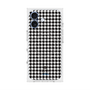 プレミアムスクエアケース with MagSafe［ Houndstooth Pattern Black with LANVIN en Bleu logo- ランバン 千鳥格子柄 ブラック ］