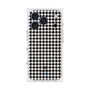 プレミアムスクエアケース with MagSafe［ Houndstooth Pattern Black with LANVIN en Bleu logo- ランバン 千鳥格子柄 ブラック ］