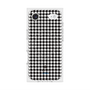 プレミアムスクエアケース with MagSafe［ Houndstooth Pattern Black with LANVIN en Bleu logo- ランバン 千鳥格子柄 ブラック ］