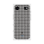プレミアムスクエアケース with MagSafe［ Houndstooth Pattern Black with LANVIN en Bleu logo- ランバン 千鳥格子柄 ブラック ］