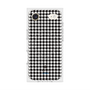 プレミアムスクエアケース with MagSafe［ Houndstooth Pattern Black with LANVIN en Bleu logo- ランバン 千鳥格子柄 ブラック ］