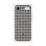 プレミアムスクエアケース with MagSafe［ Houndstooth Pattern Black with LANVIN en Bleu logo- ランバン 千鳥格子柄 ブラック ］