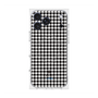 プレミアムスクエアケース with MagSafe［ Houndstooth Pattern Black with LANVIN en Bleu logo- ランバン 千鳥格子柄 ブラック ］