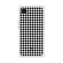 プレミアムスクエアケース with MagSafe［ Houndstooth Pattern Black with LANVIN en Bleu logo- ランバン 千鳥格子柄 ブラック ］