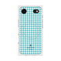 プレミアムスクエアケース with MagSafe［ Houndstooth Pattern Blue with LANVIN en Bleu logo- ランバン 千鳥格子柄 ブルー ］