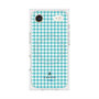 プレミアムスクエアケース with MagSafe［ Houndstooth Pattern Blue with LANVIN en Bleu logo- ランバン 千鳥格子柄 ブルー ］