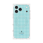 プレミアムスクエアケース with MagSafe［ Houndstooth Pattern Blue with LANVIN en Bleu logo- ランバン 千鳥格子柄 ブルー ］