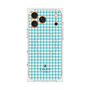 プレミアムスクエアケース with MagSafe［ Houndstooth Pattern Blue with LANVIN en Bleu logo- ランバン 千鳥格子柄 ブルー ］
