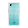 プレミアムスクエアケース with MagSafe［ Houndstooth Pattern Blue with LANVIN en Bleu logo- ランバン 千鳥格子柄 ブルー ］