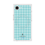 プレミアムスクエアケース with MagSafe［ Houndstooth Pattern Blue with LANVIN en Bleu logo- ランバン 千鳥格子柄 ブルー ］