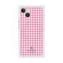 プレミアムスクエアケース with MagSafe［ Houndstooth Pattern Pink with LANVIN en Bleu logo- ランバン 千鳥格子柄 ピンク ］