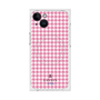 プレミアムスクエアケース with MagSafe［ Houndstooth Pattern Pink with LANVIN en Bleu logo- ランバン 千鳥格子柄 ピンク ］