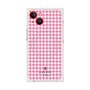 プレミアムスクエアケース with MagSafe［ Houndstooth Pattern Pink with LANVIN en Bleu logo- ランバン 千鳥格子柄 ピンク ］
