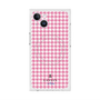 プレミアムスクエアケース with MagSafe［ Houndstooth Pattern Pink with LANVIN en Bleu logo- ランバン 千鳥格子柄 ピンク ］