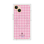 プレミアムスクエアケース with MagSafe［ Houndstooth Pattern Pink with LANVIN en Bleu logo- ランバン 千鳥格子柄 ピンク ］