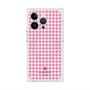 プレミアムスクエアケース with MagSafe［ Houndstooth Pattern Pink with LANVIN en Bleu logo- ランバン 千鳥格子柄 ピンク ］