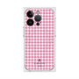 プレミアムスクエアケース with MagSafe［ Houndstooth Pattern Pink with LANVIN en Bleu logo- ランバン 千鳥格子柄 ピンク ］