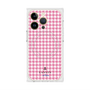 プレミアムスクエアケース with MagSafe［ Houndstooth Pattern Pink with LANVIN en Bleu logo- ランバン 千鳥格子柄 ピンク ］