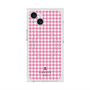 プレミアムスクエアケース with MagSafe［ Houndstooth Pattern Pink with LANVIN en Bleu logo- ランバン 千鳥格子柄 ピンク ］