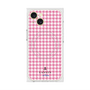 プレミアムスクエアケース with MagSafe［ Houndstooth Pattern Pink with LANVIN en Bleu logo- ランバン 千鳥格子柄 ピンク ］