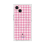 プレミアムスクエアケース with MagSafe［ Houndstooth Pattern Pink with LANVIN en Bleu logo- ランバン 千鳥格子柄 ピンク ］