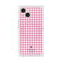 プレミアムスクエアケース with MagSafe［ Houndstooth Pattern Pink with LANVIN en Bleu logo- ランバン 千鳥格子柄 ピンク ］