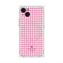 プレミアムスクエアケース with MagSafe［ Houndstooth Pattern Pink with LANVIN en Bleu logo- ランバン 千鳥格子柄 ピンク ］