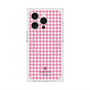 プレミアムスクエアケース with MagSafe［ Houndstooth Pattern Pink with LANVIN en Bleu logo- ランバン 千鳥格子柄 ピンク ］