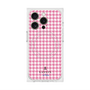 プレミアムスクエアケース with MagSafe［ Houndstooth Pattern Pink with LANVIN en Bleu logo- ランバン 千鳥格子柄 ピンク ］