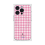 プレミアムスクエアケース with MagSafe［ Houndstooth Pattern Pink with LANVIN en Bleu logo- ランバン 千鳥格子柄 ピンク ］