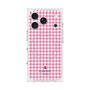 プレミアムスクエアケース with MagSafe［ Houndstooth Pattern Pink with LANVIN en Bleu logo- ランバン 千鳥格子柄 ピンク ］
