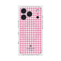 プレミアムスクエアケース with MagSafe［ Houndstooth Pattern Pink with LANVIN en Bleu logo- ランバン 千鳥格子柄 ピンク ］