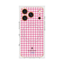 プレミアムスクエアケース with MagSafe［ Houndstooth Pattern Pink with LANVIN en Bleu logo- ランバン 千鳥格子柄 ピンク ］