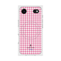 プレミアムスクエアケース with MagSafe［ Houndstooth Pattern Pink with LANVIN en Bleu logo- ランバン 千鳥格子柄 ピンク ］