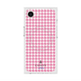 プレミアムスクエアケース with MagSafe［ Houndstooth Pattern Pink with LANVIN en Bleu logo- ランバン 千鳥格子柄 ピンク ］