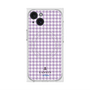 プレミアムスクエアケース with MagSafe［ Houndstooth Pattern Purple -with LANVIN en Bleu logo ランバン 千鳥格子柄 パープル ］
