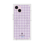 プレミアムスクエアケース with MagSafe［ Houndstooth Pattern Purple -with LANVIN en Bleu logo ランバン 千鳥格子柄 パープル ］