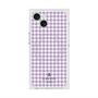 プレミアムスクエアケース with MagSafe［ Houndstooth Pattern Purple -with LANVIN en Bleu logo ランバン 千鳥格子柄 パープル ］