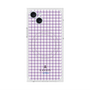 プレミアムスクエアケース with MagSafe［ Houndstooth Pattern Purple -with LANVIN en Bleu logo ランバン 千鳥格子柄 パープル ］