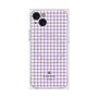 プレミアムスクエアケース with MagSafe［ Houndstooth Pattern Purple -with LANVIN en Bleu logo ランバン 千鳥格子柄 パープル ］