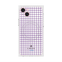 プレミアムスクエアケース with MagSafe［ Houndstooth Pattern Purple -with LANVIN en Bleu logo ランバン 千鳥格子柄 パープル ］