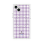 プレミアムスクエアケース with MagSafe［ Houndstooth Pattern Purple -with LANVIN en Bleu logo ランバン 千鳥格子柄 パープル ］