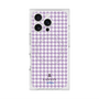 プレミアムスクエアケース with MagSafe［ Houndstooth Pattern Purple -with LANVIN en Bleu logo ランバン 千鳥格子柄 パープル ］