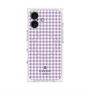 プレミアムスクエアケース with MagSafe［ Houndstooth Pattern Purple -with LANVIN en Bleu logo ランバン 千鳥格子柄 パープル ］