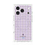 プレミアムスクエアケース with MagSafe［ Houndstooth Pattern Purple -with LANVIN en Bleu logo ランバン 千鳥格子柄 パープル ］