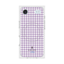 プレミアムスクエアケース with MagSafe［ Houndstooth Pattern Purple -with LANVIN en Bleu logo ランバン 千鳥格子柄 パープル ］