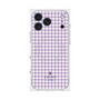 プレミアムスクエアケース with MagSafe［ Houndstooth Pattern Purple -with LANVIN en Bleu logo ランバン 千鳥格子柄 パープル ］