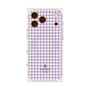 プレミアムスクエアケース with MagSafe［ Houndstooth Pattern Purple -with LANVIN en Bleu logo ランバン 千鳥格子柄 パープル ］